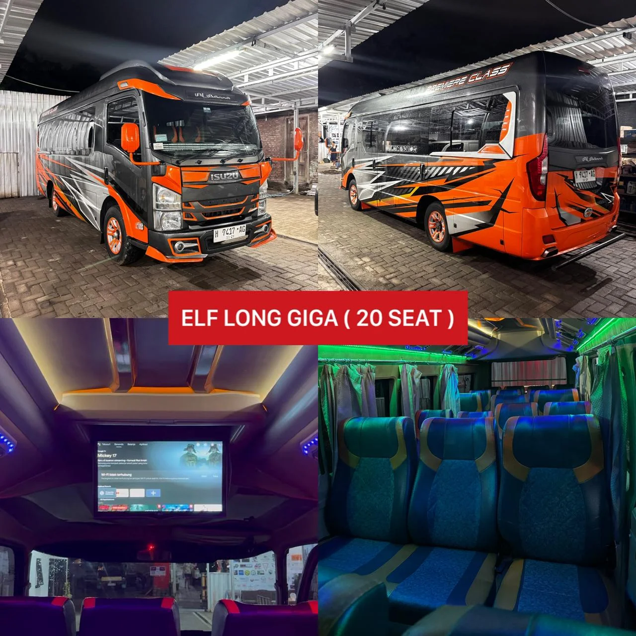 Bus Pariwisata - Tampak Depan